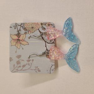 PINK/BLUE MERMAID TAIL EARRINGS